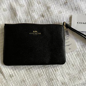 Coach Wristlet (Black Leather, Brand New)